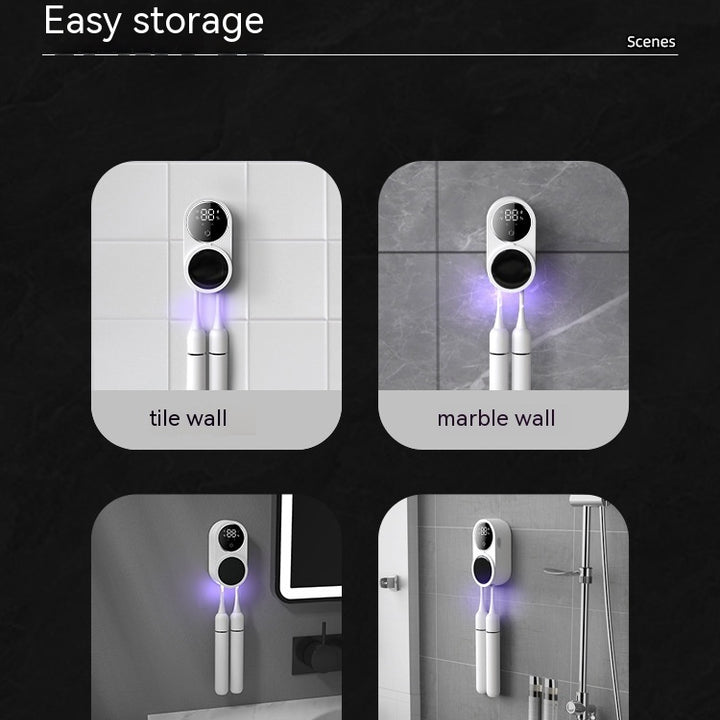Tooth Brush Holder Sanitizer Uv Toothbrush Sanitizer Toothpaste Accessories Portable Toothbrush Sterilizer Portable Disinfectant